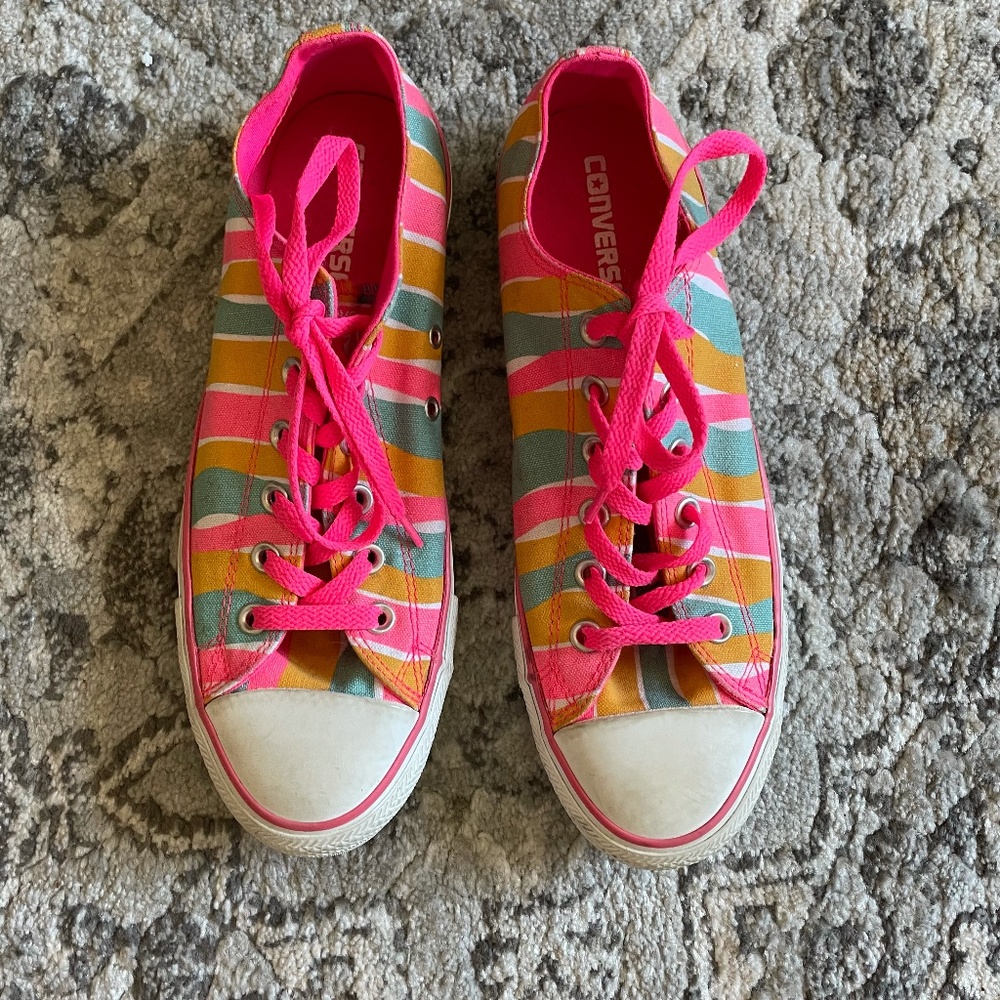 Converse All-Star Striped Pink Sneakers